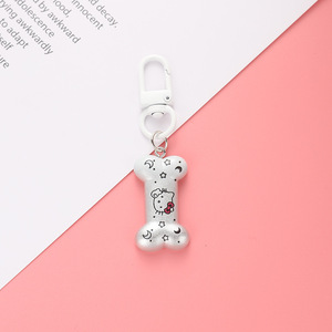 Gantungan Kunci Liontin Tulang Anjing Kucing Warna Gradasi Lucu Gaya Instagram Kartun Kreatif Penutup Headphone Tas Sekolah - Product Image 5