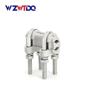 Vente en gros d'usine, série de pinces à câble à quatre boulons, boîtier en aluminium, clips pour câble métallique, connecteurs de câble parallèles robustes - Product Image 5