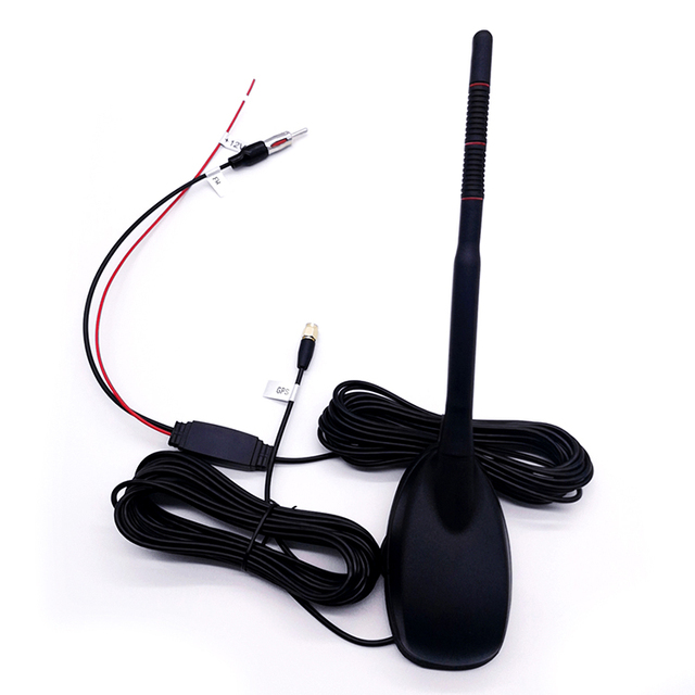 Roof Mount FM AM Stereo Flexible Rubber Vehicle Car Antenna 6.5cm Length Black for External Usage