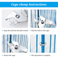 Bas prix poulet Pigeon lapin Cage attachant pince à ongles volaille Cage fil pince d'installation anneau de porc reliure Cage pince