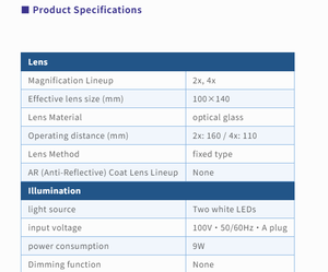 OTSUKA LED OSL-4 เครื่องมือตรวจสอบเลนส์แบบออปติคอล 2X และ 4X แบบเลนส์สี่เหลี่ยม - Product Image 5