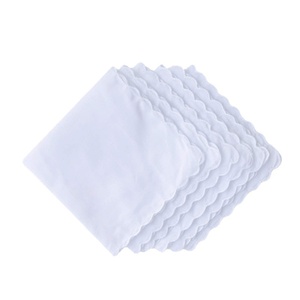 <span class=keywords><strong>Pañuelo</strong></span> Blanco Liso con Bordes Festoneados, Estilo Europeo Americano, <span class=keywords><strong>Pañuelo</strong></span> Cuadrado, Se Puede Decorar con Diseños Pintados a Mano o Bordados - Product Image 5