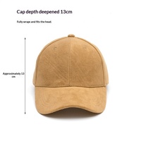 Gorra de béisbol de gamuza, 100% algodón, diseño clásico de pico de pato, unisex, para invierno, que estiliza el rostro, moderna, de 6 paneles