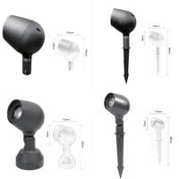 Lampes LED de jardin étanches IP65 alimentées par courant alternatif - Projecteurs en alliage d'aluminium pour montage mural, encastré et éclairage d'arbres