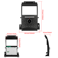 Cadre d'autoradio Android Podofo Double Din 9 ''4 + 64G sans fil Carplay Android Auto pour Ford Taurus 2011-2016 IPS DSP GPS RDS WIFI