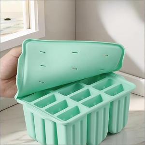 12 Stampi in Silicone per Ghiaccioli Facili da Sformare Senza BPA, per Gelati Fatti in Casa <span class=keywords><strong>THEONE</strong></span> TE465723OP - Product Image 2