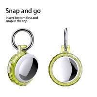 Étui de protection transparent lavable pour AirTag avec boucle, pour localisateur de chiens et chats