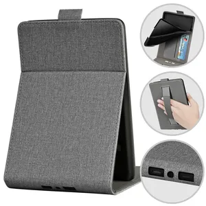 Support multi-angles en cuir PU avec sangle de maintien et poche pour cartes pour <span class=keywords><strong>Kindle</strong></span> Paperwhite 11e génération M2L3EK 2021 6,8 pouces - Product Image 5