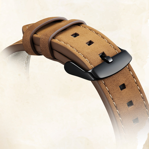 Montre à quartz décontractée MARK FAIRWHALE pour étudiant, étanche 30M, bracelet en <span class=keywords><strong>cuir</strong></span> marron, boîtier mat, verre minéral, pour l'apprentissage quotidien - Product Image 5