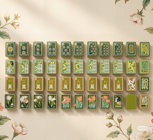 Ohmy Mahjong, jeu de tuiles de mahjong américain de luxe à 4 couches, gravées, en acrylique, 160 tuiles, Ningbo Leti Trading Co., Ltd. Mahjong - Product Image 4