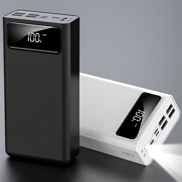 50000mAh Li-Polymer Battery Power Bank with Digital Display 5W Fast Charging 4 Output Ports (EU)