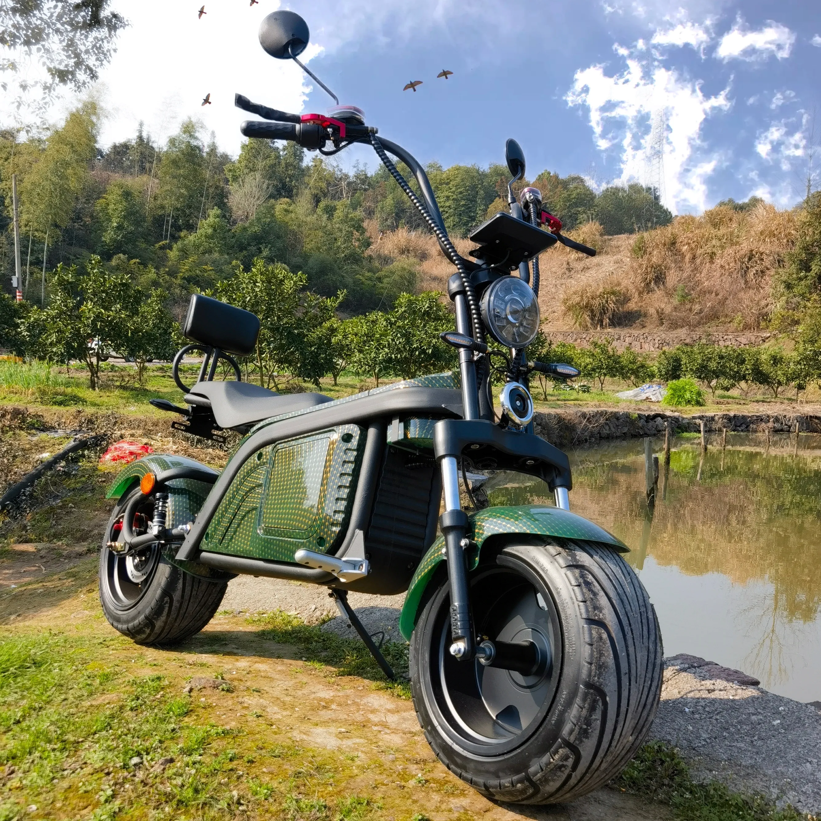 Citycoco 20Ah 2000W Io şahin İki tekerlekli elektrikli Scooter 60V Scooter elektrikli ucuz elektrikli Scooter