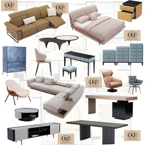 أريكة مقطعية كبيرة لغرفة المعيشة، أثاث عصري على شكل حرف U، أريكة قماشية مقطعية مع شازلونج، طقم أريكة زاوية - Product Image 5