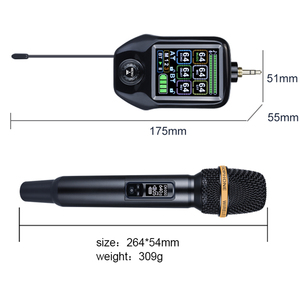 Dynamic Handheld <b>Wireless</b> <b>Microphone</b>, Built-in Echo Reverb Delay Function Professional Audio Instrument with Outdoor Karaoke - Product Image 3