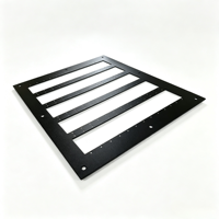 Panneau IO en tôle d'aluminium sur mesure, découpe laser CNC, finition noir mat, interface arrière pour instrument, fabriqué selon les spécifications du dessin