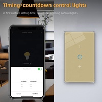 Interrupteur variateur de luminosité 220V Tuya Zigbee 3.0, interrupteur tactile standard américain pour réglage de la luminosité LED