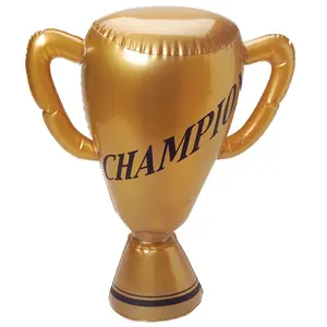 Custom made PVC şişme kupa bardak plastik altın kampanyası trophy modeli