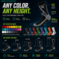 Chaussettes de sport respirantes avec logo personnalisé, soutien coussiné, amortissement des chocs, pour la course à pied, saison automne