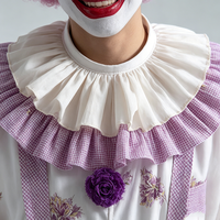 Combinaison élégante de clown pastel avec imprimé floral - Costume d'Halloween et de fête
