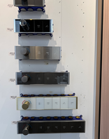 Ensemble de douche moderne en laiton avec affichage intelligent thermostatique, pommeau de douche LED encastré au plafond, fonction pluie, cascade et brume, et musique intégrée