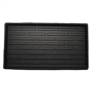 High Quality Plastic Black PS Extra Strength Deep Flat Shallow Nursery Tray Starting Plant Germination Tray For Microgreens