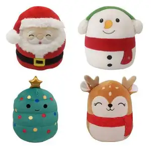 2023 hadiah dekorasi dalam ruangan liburan Natal boneka mini mewah lucu pohon Natal rusa salju santa untuk festival