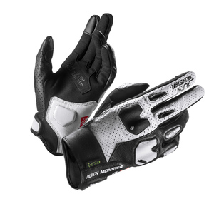 Guanti da Moto in Pelle Bicolore CE Estivi Traspiranti ESA TPR Antiurto per Enduro e Motocross - Product Image 2