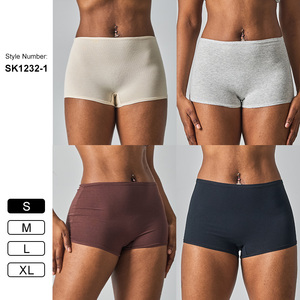 SK1226-4 Mutandine in <span class=keywords><strong>Cotone</strong></span> da <span class=keywords><strong>Donna</strong></span> con Cavallo Piatto, <span class=keywords><strong>Boxer</strong></span> Comodi ed Elastici Traspiranti per il Tempo Libero - Product Image 1