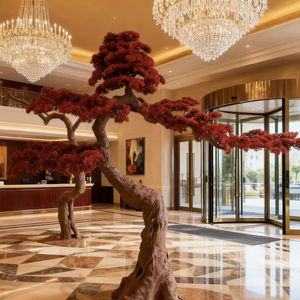 Kunstmatige planten die gasten verwelkommen, dennenboom schoonheid, rode dennenboom, nieuwe Chinese stijl dennenboom <span class=keywords><strong>bonsai</strong></span>, gesmeed boomlandschap decoratie - Product Image 3