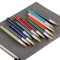 Stylos publicitaires haut de gamme BECOL, multicolores, 0,5 mm, stylo gel métallique de luxe avec logo personnalisé pour cadeaux
