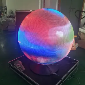 Globo esférico para arte interna, cor completa, p3 display de bola led