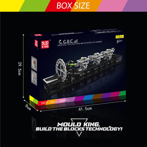 Mold King mainan bola gulir anak-anak, mainan lari marmer perakitan Model roda besar ember bermotor untuk 26011 - Product Image 5