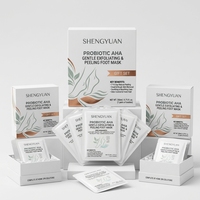 Masque exfoliant nourrissant pour les pieds aux probiotiques fermentés, doux, à base d'AHA, pour adoucir la peau, type booties, marque privée, usine de soins des pieds sur mesure