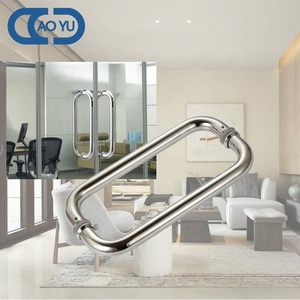 Nhà cung cấp cửa kính xử lý thép không gỉ 304 kéo xử lý o Loại vòi hoa sen cửa xử lý agarradera con toallero Para puerta - Product Image 2