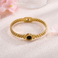 Bracelet en acier inoxydable avec chiffres romains, best-seller, bijoux en or 18 carats pour femmes