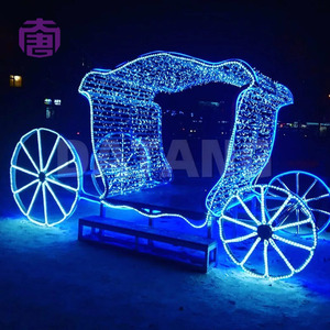 Carriage Outdoor Silhouette Light - Connectable <b>LED</b> Motif with Curtain & <b>Net</b> Lights Display - Product Image 5