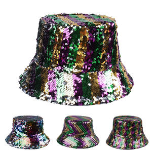 Luccicante cappello in Denim da pescatore retrò con paillettes e durevole a sette colori nuovo Disco Party <span class=keywords><strong>Joker</strong></span> Fashion - Product Image 6