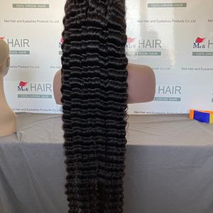 Peluca frontal de cabello brasileño de onda profunda de 30-40 pulgadas, pelucas largas de cabello Remy de 36 pulgadas con 180% de densidad, listas para enviar, envío rápido - Product Image 5