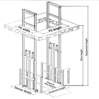 Heim-Lagerhaus Fracht-Aufzug Elektrischer Hydraulischer Warenlift Vertikale Plattform Schwerlast-Warenlift