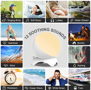 KENUO 22 Sonidos Relajantes, Lámpara Nocturna de 7 Colores, Máquina de Ruido Blanco <span class=keywords><strong>para</strong></span> <span class=keywords><strong>Dormir</strong></span> <span class=keywords><strong>y</strong></span> <span class=keywords><strong>Relajarse</strong></span> <span class=keywords><strong>para</strong></span> Bebés <span class=keywords><strong>y</strong></span> Adultos - Product Image 4