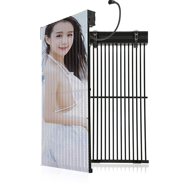 Outdoor Led Display Indoor Transparent  Visible Glass Mesh LED Screen P3.91-7.8 P7.82 Module for Glass Building Architecture
