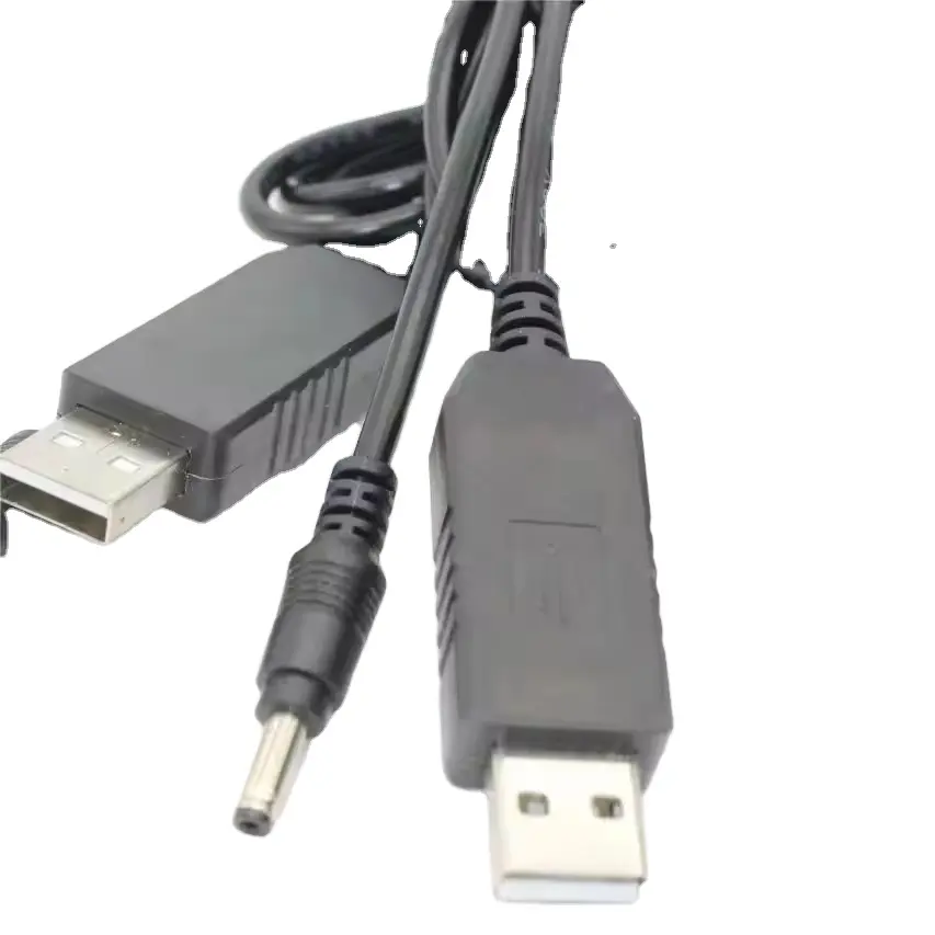 5v עד 9v 12v Usb העברת חשמל Dc חור עגול בוסטר קו חשמל 3.5 מ""מ צורת ממיר כבל צעצוע כבל טעינה