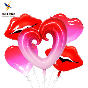 Bouquet di Palloncini San Valentino 'Ti Amo', Palloncini in Alluminio a Forma di Cuore, Decorazione per Feste di Matrimonio - Product Image 4