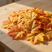 Feuilles d'érable artificielles multicolores écologiques pour la décoration de mariage et de fête à usage intérieur