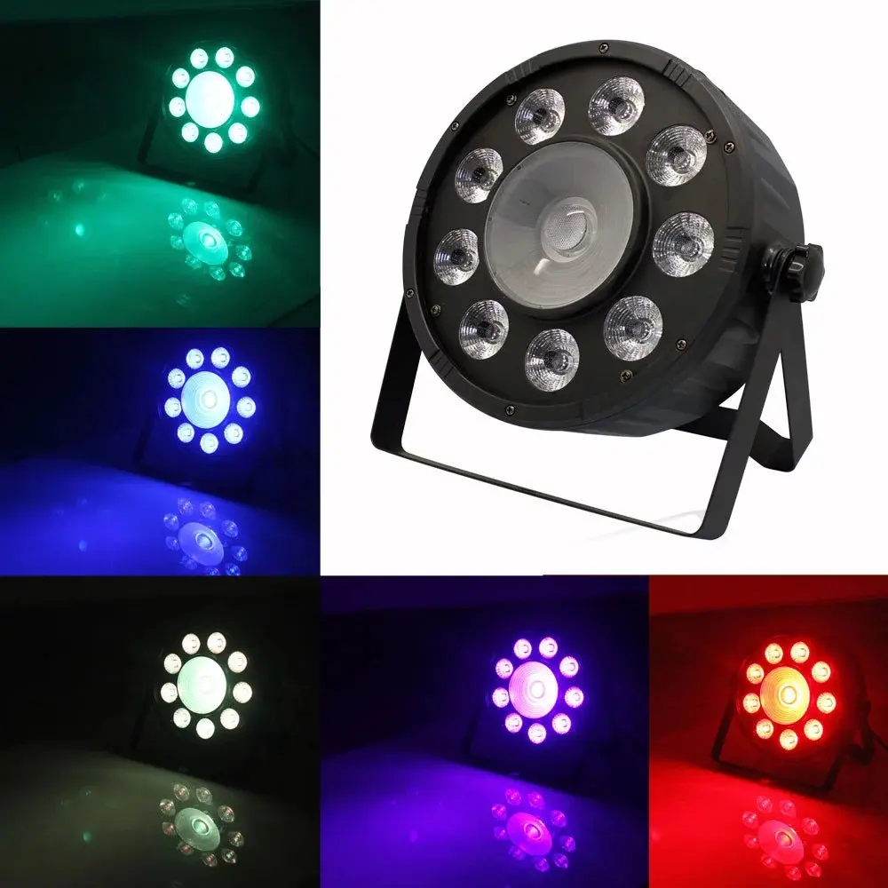 Kunststoff LED Bühne 9 Stück Par Light 9 X10W 1 X30W RGB Cob Par Light SMD Färbe lichter für DJ Disco Party Night Club