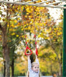 Barre de <span class=keywords><strong>Trapeze</strong></span> et <span class=keywords><strong>Anneaux</strong></span> de Gymnastique Robustes, Combo d'<span class=keywords><strong>Anneaux</strong></span> de Gymnastique Colorés pour la Cour - Product Image 3