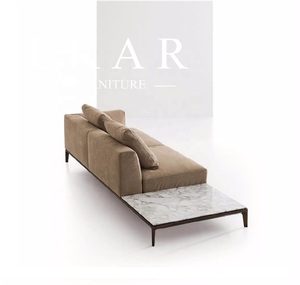 Canapé en tissu matelassé et cuir, meuble de salon <span class=keywords><strong>simple</strong></span> et moderne, style européen, <span class=keywords><strong>Sofa</strong></span> en coupe, nouveau modèle, 1 pièce