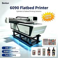 Printer Flatbed UV semua dalam satu 5kW untuk bahan Flex kulit 6090 Digital Inkjet I3200U 6090 I3200U All-in-One UV Flatbed