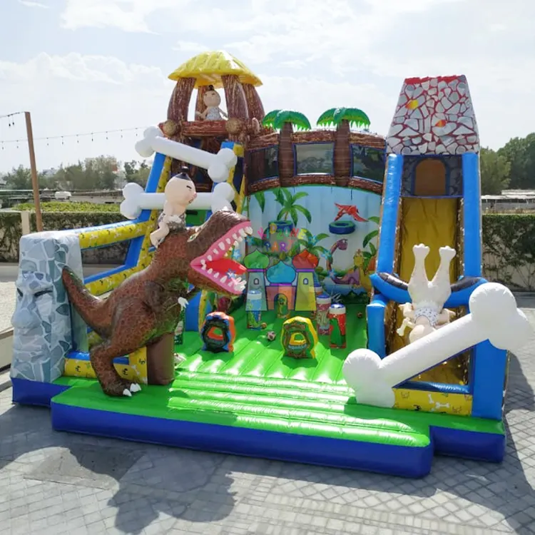 Bambini all'aperto che rimbalzano castelli combo strutture di salto gonflables play house jump parco giochi gonfiabile per dinosauri