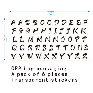 Dizüstü bilgisayar kendinden yapıştırıcı şeffaf kendinden yapışkanlı düğün doğum günü hediyesi dekoratif kendinden yapışkanlı etiket alfabe sticker - Product Image 2
